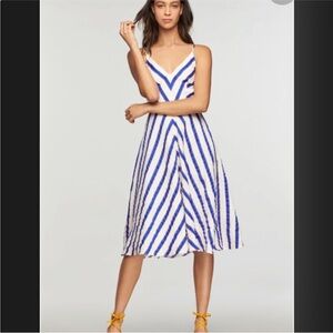 Milly Monroe Striped Linen Blend Dress Size 6